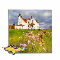 Point Iroquois Lighthouse Michigan's Upper Peninsula Coasters Make Great Gifts