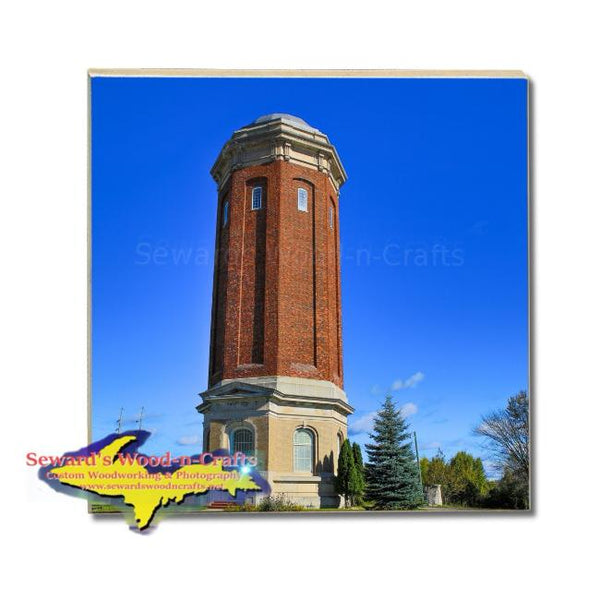 Michigan Made Drink Coasters Manistique Historical Water Tower Yooper Gifts & Collectibles
