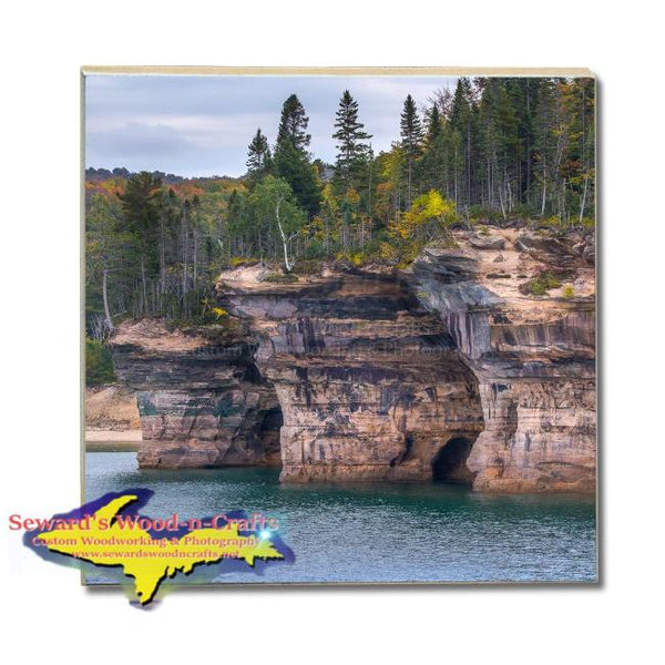 Michigan Made Drink Coasters Battleship Row Pictured Rocks Photos, Gifts, & Collectibles