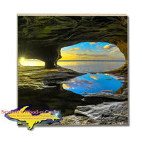 Michigan Drink Coasters Caves Of Paradise Point Munising Michigan Pictured Rocks Photos, Gifts, & Collectibles