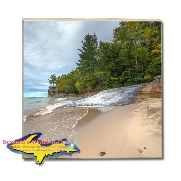 Michigan Made Drink Coasters Chapel Beach Pictured Rocks Gifts, & Collectibles
