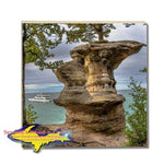Chapel Rock Pictured Rocks Photos, Gifts, & Collectibles Michigan Made Drink Coasters