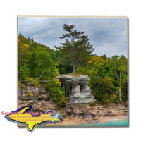 Michigan Made Drink Coasters Chapel Rock Best Pictured Rocks Gifts, & Collectibles Michigan Home Decor