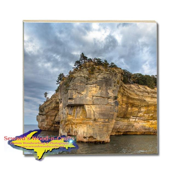 Michigan Drink Coasters Pictured Rocks Indian Head Made In Michigan Gifts & Collectibles