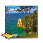 Michigan Made Drink Coasters Miners Castle Pictured Rocks  Gifts & Collectibles