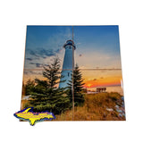 Michigan Coasters Lighthouse Crisp Point Sunset On Lake Superior