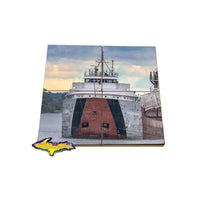 Great Lake Freighter Coaster Puzzle Philip Clarke Best Gifts For Boat Fans
