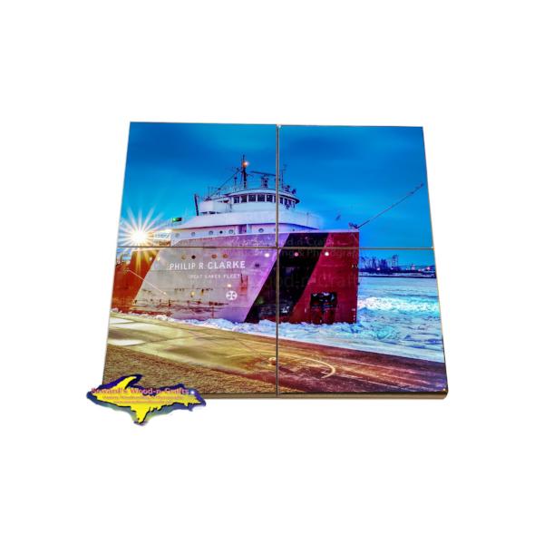 Great Lakes Fleet Freighter Coaster Puzzle Philip Clarke Great Lake Marine Gifts & Collectibles 