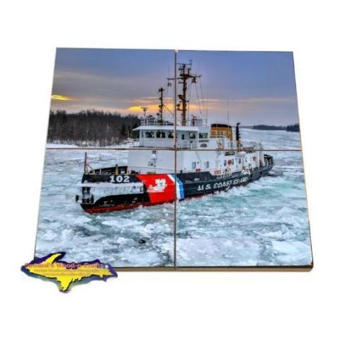 Bristol Bay Great Lakes Coast Guard Tile Photo Coaster Puzzle