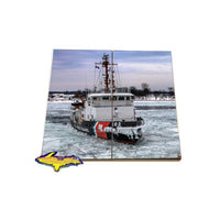 Bristol Bay Great Lakes Coast Guard Tile Photo Coaster Puzzles