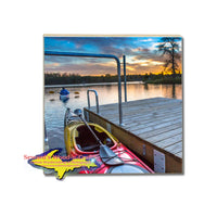 Michigan Coaster Kayaking Voyageur Island Park Sunset Sault Ste. Marie Michigan Gifts and Collectibles