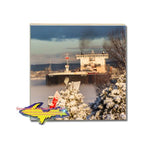 American Steamship Company Burns Harbor Drink Coaster Great Lakes Freighter Gifts & Collectibles