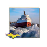 Great Lakes Freighter Frontenac Drink Coaster Canada Steamship Lines Gifts & Collectibles