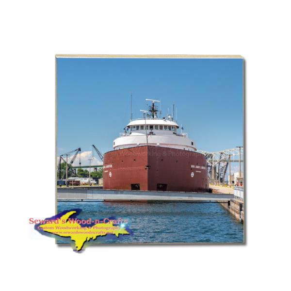 James L. Oberstar Coaster Great Lakes Freighter Soo Locks Gifts & Collectibles 