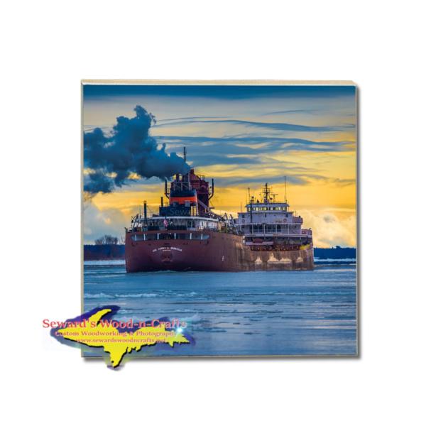 Lake Freighter Hon. James L. Oberstar Interlake Steamship Company Coasters and Collectibles