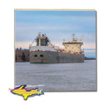 Great Lakes Freighters Drink Coasters & Trivets Manitoulin Photo Tiles Perfect gifts for boat nerds