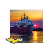 Great Lakes Fleet Freighter Philip R. Clarke Coaster For Build Your Own Coaster Set