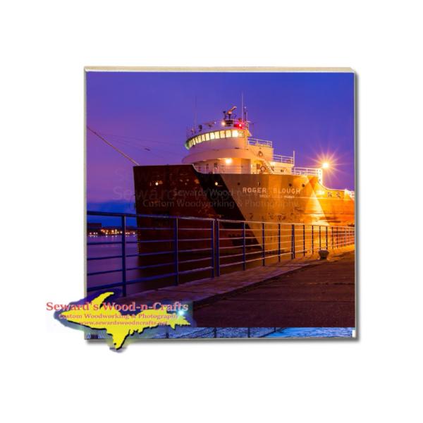 Drink Coaster Great Lake Freighter Roger Blough Nautical Gifts And Collectibles