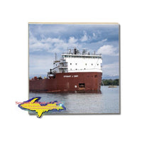 Interlake Steamship Company Freighter J. Stewart Cort Drink Coaster