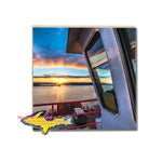 Sugar Island Ferry Drink Coaster Ste. Marie Michigan Phtography