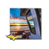 Sugar Island Ferry Drink Coaster Ste. Marie Michigan Phtography