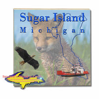 Michigan Made Coasters & Trivets  Sugar Island Michigan Fox Upper Peninsula Photos & Gifts