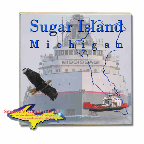 Michigan Coasters, Trivets, & Slate    Sugar Island Michigan Mississagi Freighter Upper Peninsula Photos & Gifts