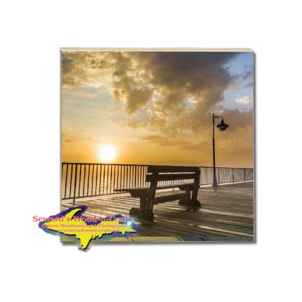 Michigan Coasters Sunrise George Kemp Marina Sunrise Ste. Marie Michigan Gifts