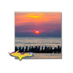 Michigan Made Drink Coasters Sunset Over Lake Superior Gifts And Artwork For Sale