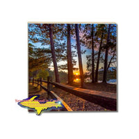 Michigan Made Drink Coasters Tahquamenom River Sunset Paradise Michigan