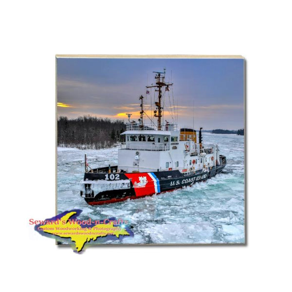 Bristol Bay Coast Guard Tile Photo Coasters & Prints For Great Lakes Coast Guard Gifts & Collectibles