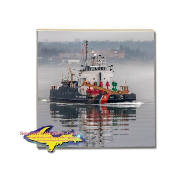 Drink Coasters United States Coast Guard Cutter Buckthorn Sault Ste. Marie Michigan 
