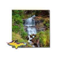 Michigan's Upper Peninsula Drink Coaster Alger Waterfalls Yooper Gifts Home Decor