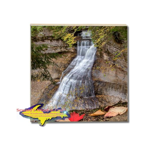 Drink Coaster Chapel Falls Michigan's Upper Peninsula Pictured Rocks Gifts & Collectibles