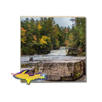 Best Michigan Made Drink Coaster Lower Tahquamenon Waterfalls Yooper Gifts And Collectibles