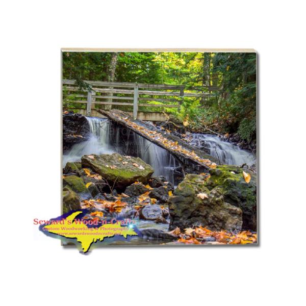 Drink Coaster Chapel Waterfalls Pictured Rocks Michigan Made Online Gifts Shop