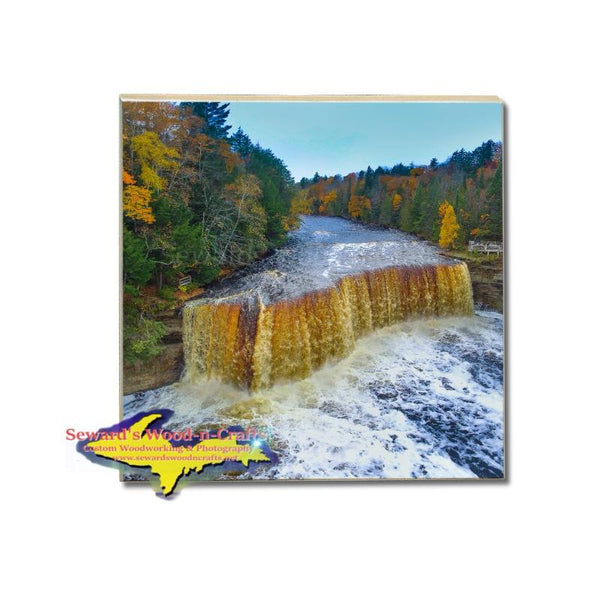 Drink Coaster Upper Tahquamemon Waterfalls Collectibles & Gifts Michigan Made Online Store