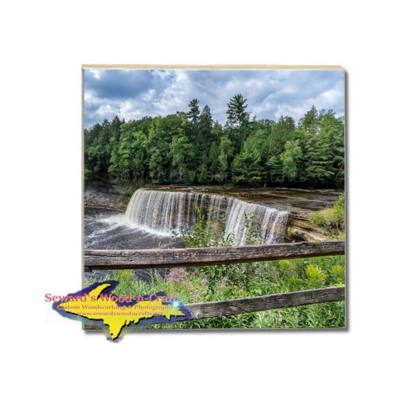 Michigan Made Drink Coaster Upper Tahquamemon Waterfalls Home Decor Gifts
