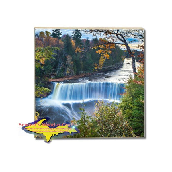 Drink Coaster Upper Tahquamemon Waterfalls Michigan Made Online Gift Store 