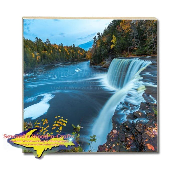 Michigan Made Drink Coaster Upper Tahquamemon Waterfalls Upper Peninsula Collectibles & Gifts.