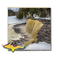 Michigan Made Drink Coaster Upper Tahquamemon Waterfalls Best Yooper Online Gift Store