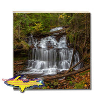 Michigan Made Drink Coaster Waterfalls Wagner Upper Peninsula Collectibles & Gifts
