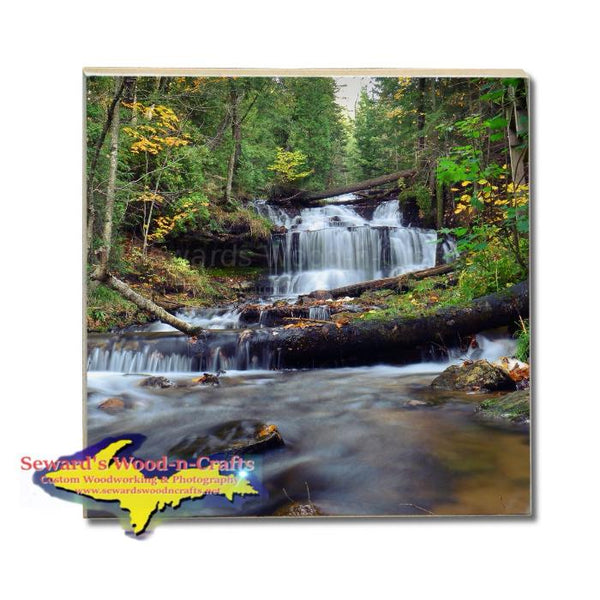 Michigan Made Drink Coaster Wagner Falls Munising Michigan Online Gift Store