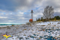 Michigan Landscape Photography Crisp Point Lighthouse Winter Shoreline