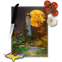 Full Moon Over Crisp Point Lighthouse! Michigan Made Yooper Gifts and Photos