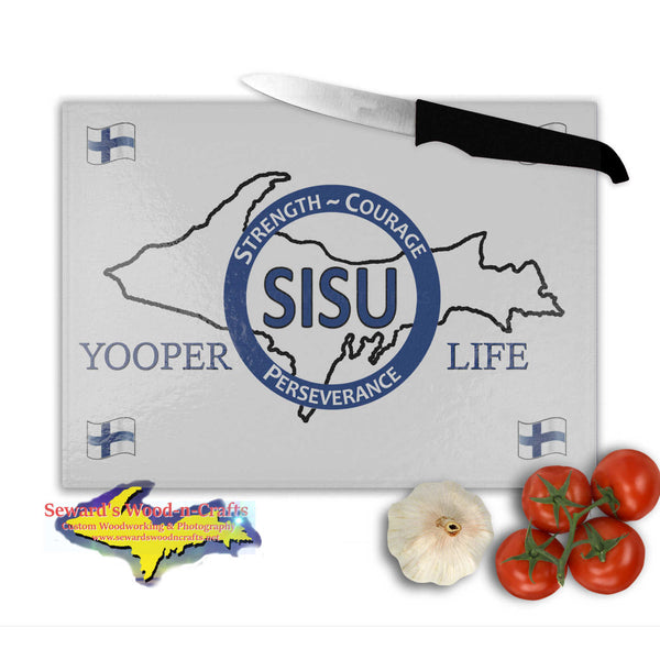 Michigan Upper Peninsula Cutting Boards SISU Yooper Life Cutting Board Yooper Gifts