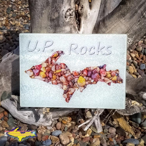 Cutting Board Michigan's Upper Peninsula Rocks Michigan Made Yooper Gifts