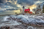 Great Lakes Lighthouses Eagle Harbor Lighthouse Lake Superior Sunrise Keweenaw Peninsula Michigan Photography