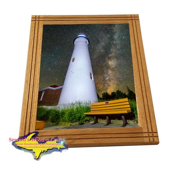 Crisp Point Lighthouse Framed Photo Michigan's Upper Peninsula Photography Yooper Gifts