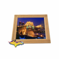 International Bridge Sault Ste. Marie Michigan Framed Metal Photo Great Price